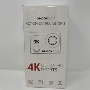 Dragon Touch Vision 3 Action Camera 4K Ultra HD Sports Cam 16MP WiFi NEW SEALED